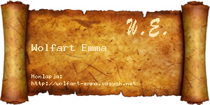 Wolfart Emma névjegykártya